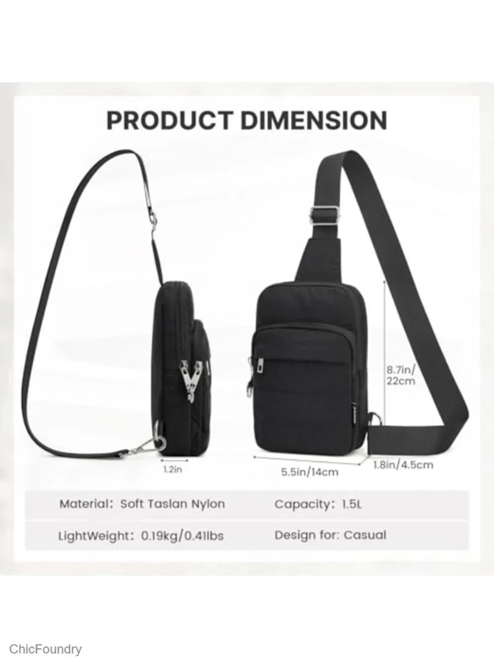 Anti Theft RFID Blocking Crossbody Sling Bag for Women Travel Purse